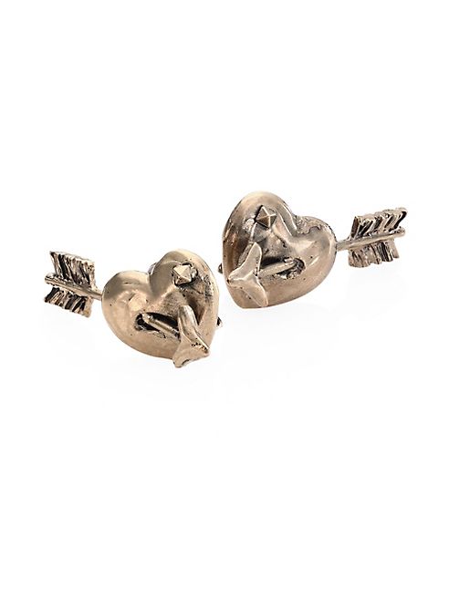 Valentino - Tropical Dream Pierced Heart Stud Earrings