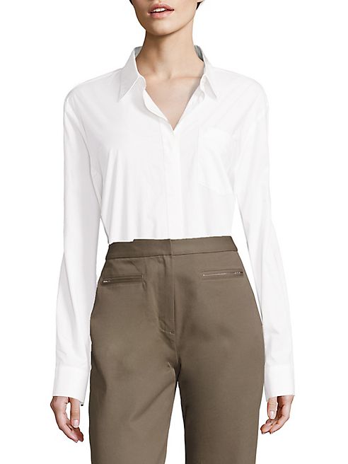 T by Alexander Wang - Cotton Shirt Bodysuit