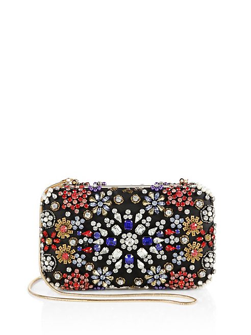 Alice + Olivia - Crystal-Embellished Chain Clutch