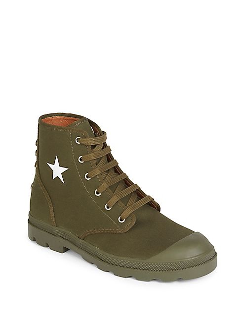 Givenchy - Canvas Star Combat Boots