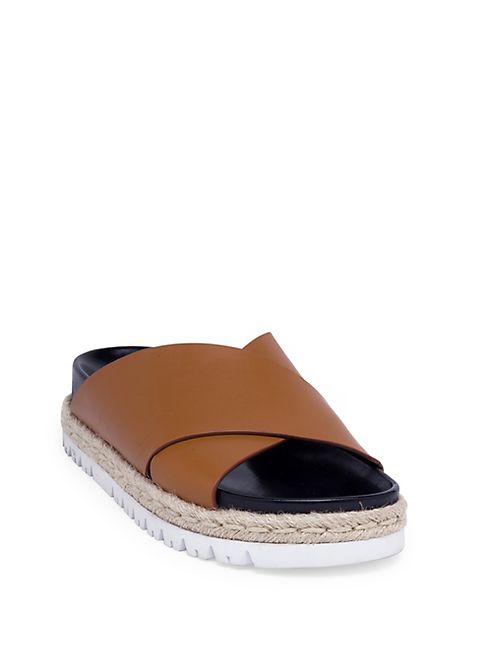 Marni - Crisscross Leather Espadrille Sandals