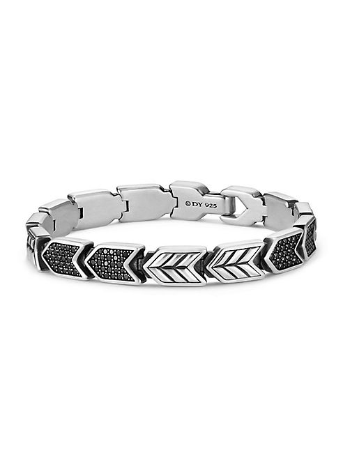 David Yurman - Chevron Link Bracelet with Black Diamonds