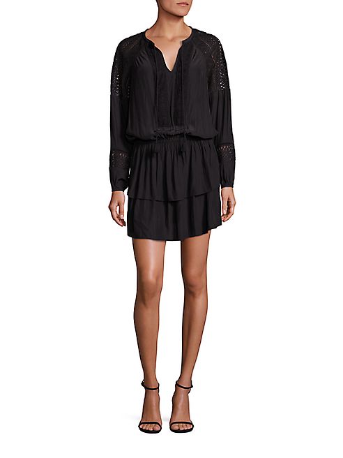 Ramy Brook - Whitney Crochet Detailed Long Sleeve Dress