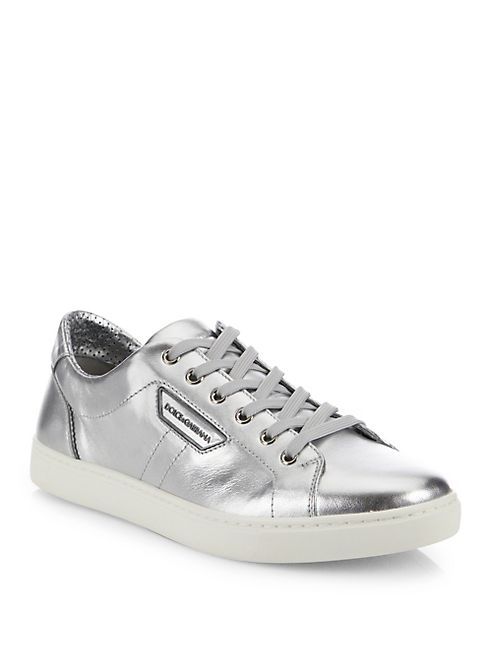 Dolce & Gabbana - London Metallic Low-Top Sneakers