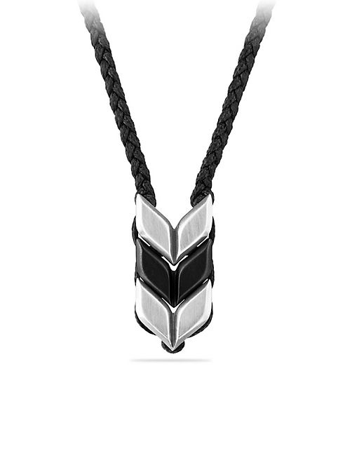 David Yurman - Chevron Woven Necklace with Black Onyx