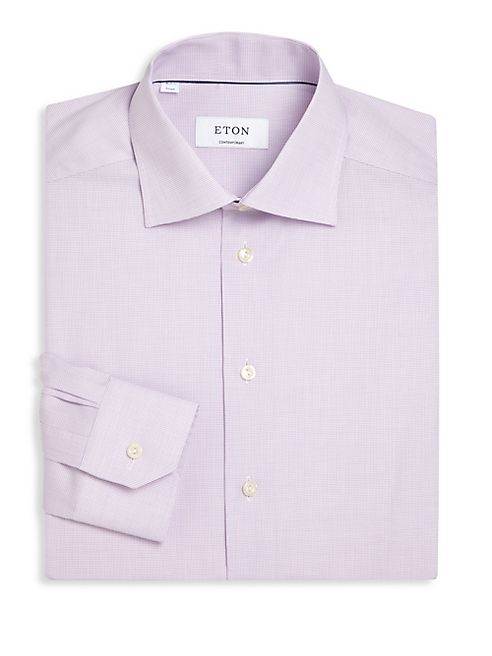 Eton - Regular-Fit Micro Checked Dress Shirt