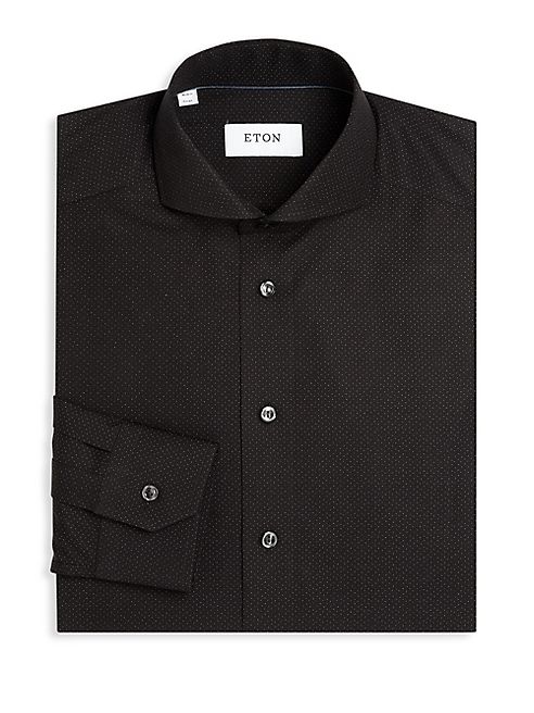 Eton - Mini Dots Cotton Dress Shirt