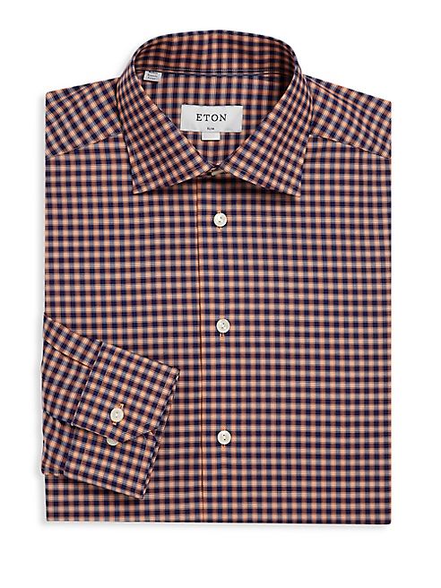 Eton - Slim-Fit Checkered Dress Shirt