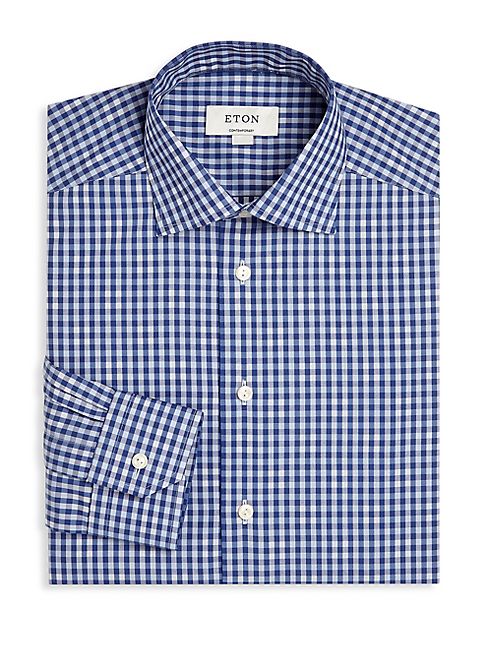 Eton - Contemporary-Fit Checked Dress Shirt