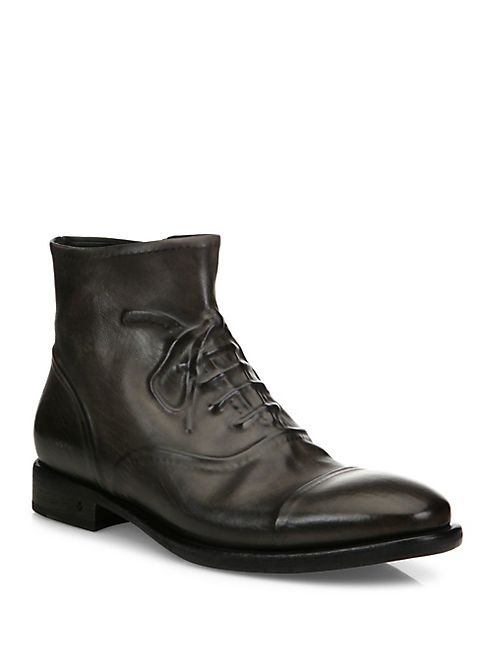 John Varvatos - Fleetwood Leather Ghost Stitch Boots