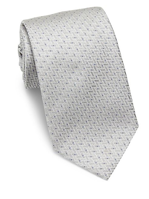 Eton - Rectangular Geometric Silk Tie