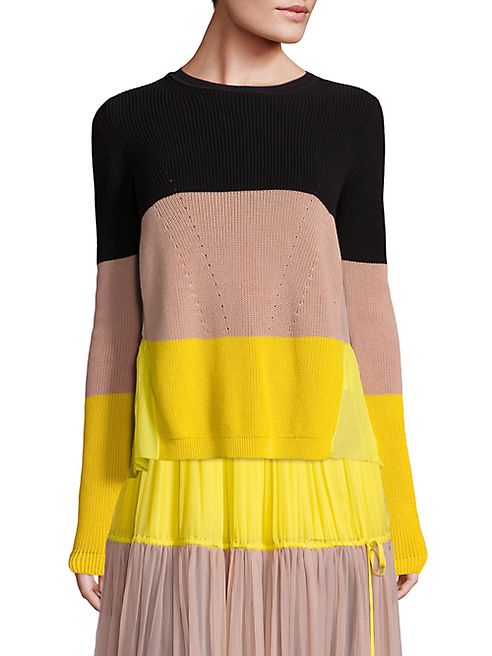 NO. 21 - Long Sleeve Colorblock Stripe Sweater