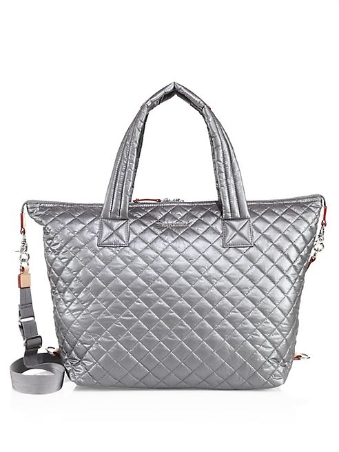 MZ Wallace - Large Sutton Quilted Metallic Nylon Duffle Bag