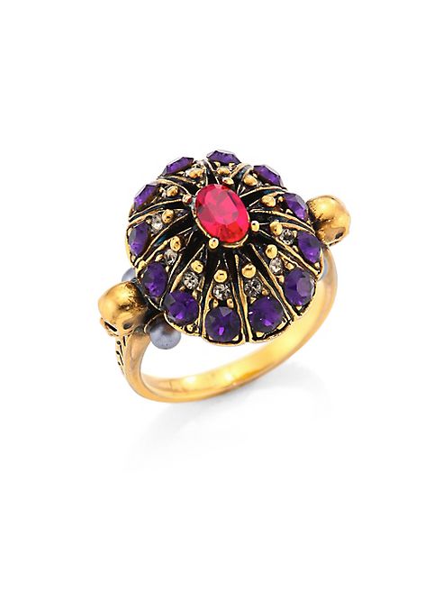 Alexander McQueen - Ruby & Crystal Cocktail Ring