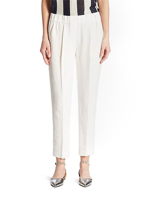 Brunello Cucinelli - Linen-Blend Solid Pants