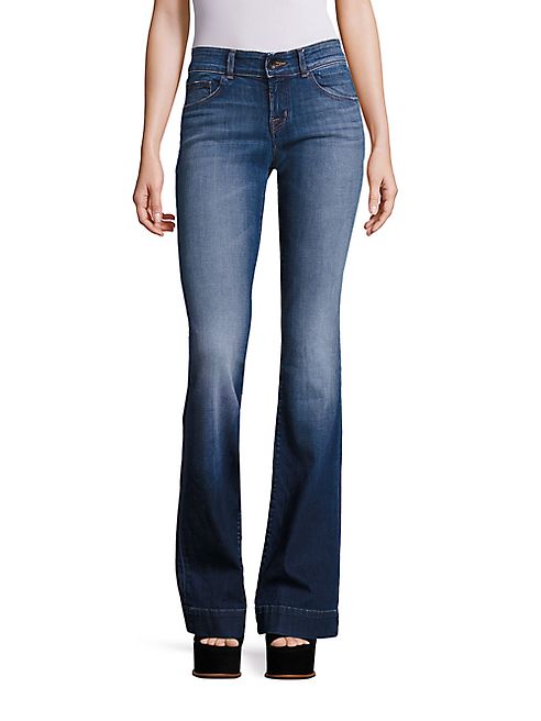 J BRAND - Lovestory Medium Wash Flared Hem Jeans