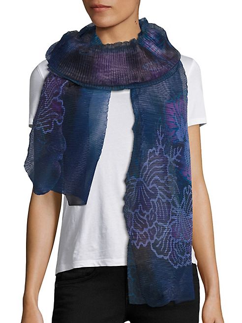 Armani Collezioni - Plissé Digital-Print Scarf