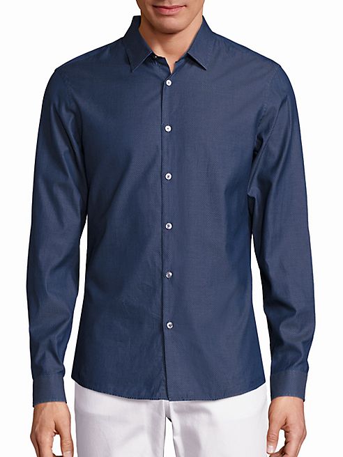 Michael Kors - Slim-Fit Rayford Print Button-Down Shirt