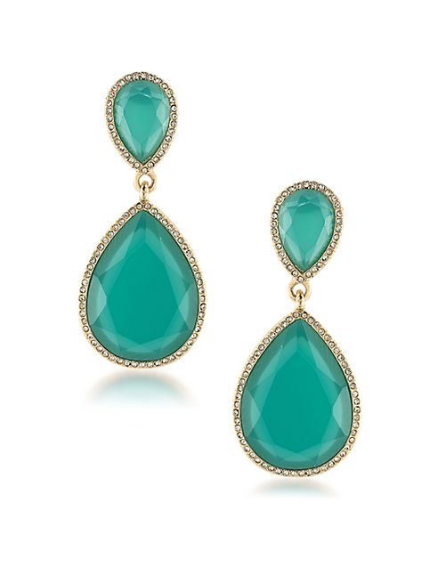 ABS by Allen Schwartz Jewelry - Vibrant Vibes Double-Drop Crystal Earrings