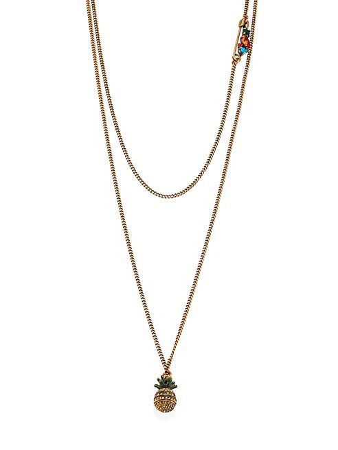 Marc Jacobs - Pineapple Crystal Layered Necklace