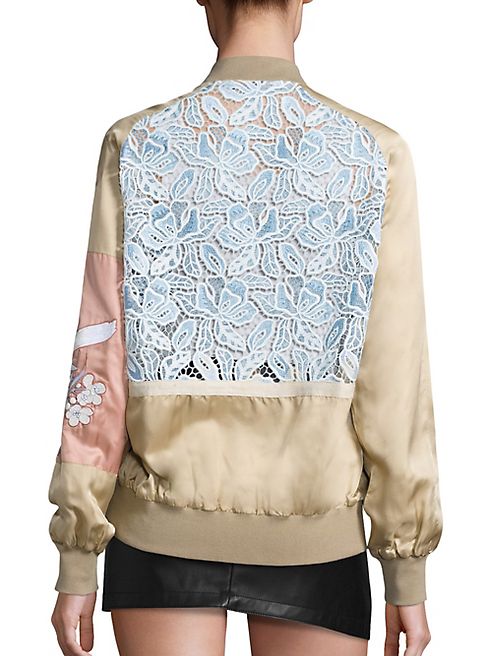 NO. 21 - Lace-Inset Bomber Jacket