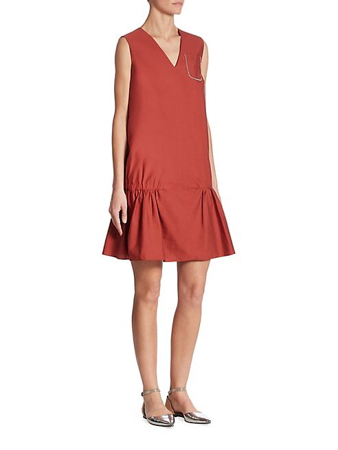 Brunello Cucinelli - Sleeveless Cotton-Blend Dress