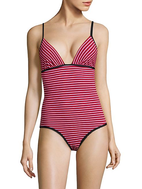 La Perla - Daylighted Striped One-Piece Swimsuit