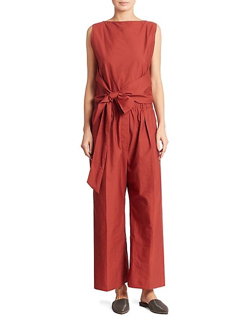 Brunello Cucinelli - Cotton Wrap Front Jumpsuit