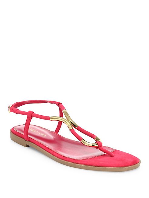 Sergio Rossi - Twist Suede Flat Sandals