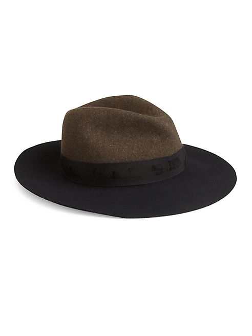 Rag & Bone - Wide-Brim Two-Tone Wool Fedora