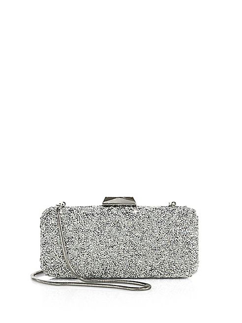 Saks Fifth Avenue Collection - Long Rectangular Crystal Clutch