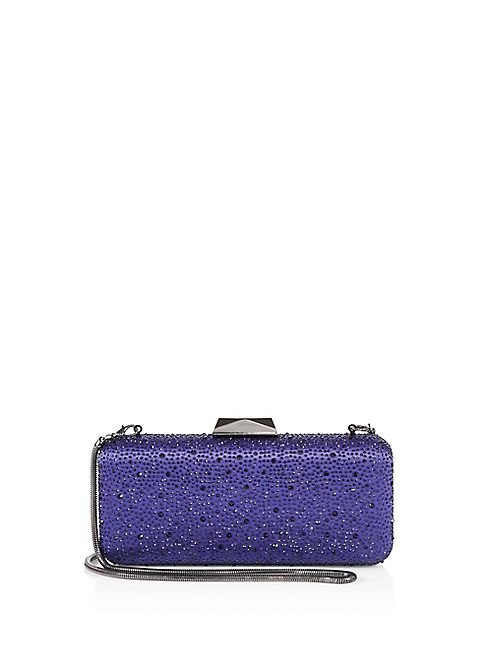 Saks Fifth Avenue Collection - Long Rectangular Crystal Clutch