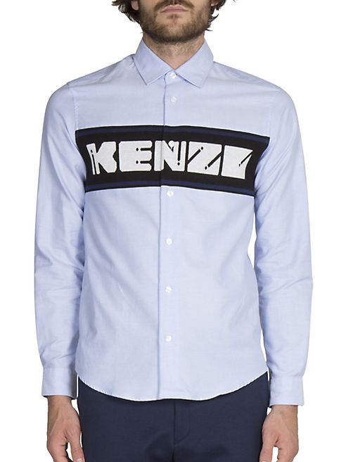 KENZO - Logo Print Cotton Knit Shirt