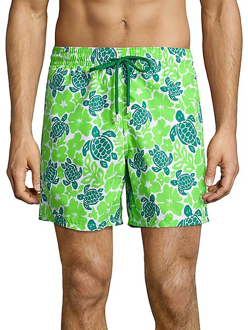 Vilebrequin - Life Style Moorea Hawaiian Turtle Print Trunks