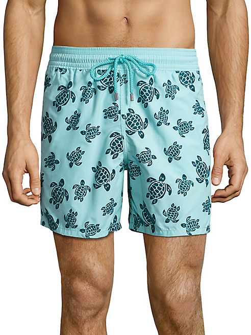 Vilebrequin - Life Style Moorea Flocked Turtle Print Trunks