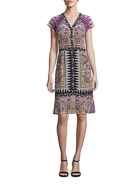 Etro - Ikat Silk Printed Dress