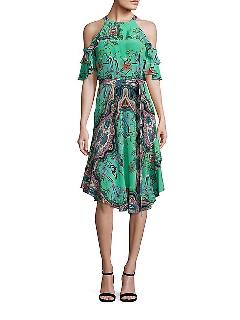 Etro - Cold Shoulder Printed Dress