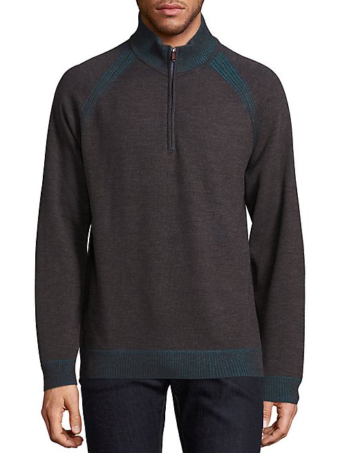 Robert Graham - Jovanni Heathered Merino Wool Sweater