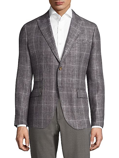 Eleventy - Tailored-Fit Handmade Linen, Wool & Silk Sportcoat