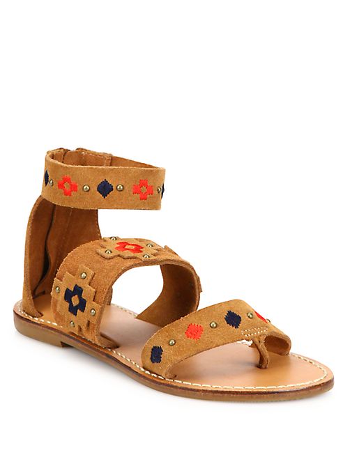 Soludos - Embroidered Suede Sandals