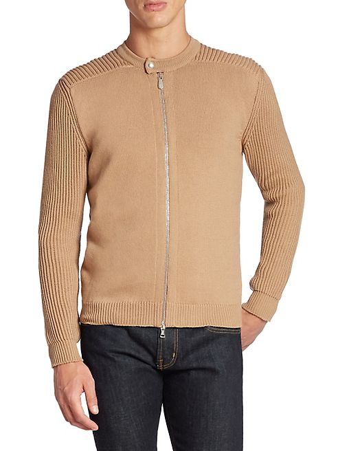 Eleventy - Ribbed Zip-Front Cardigan