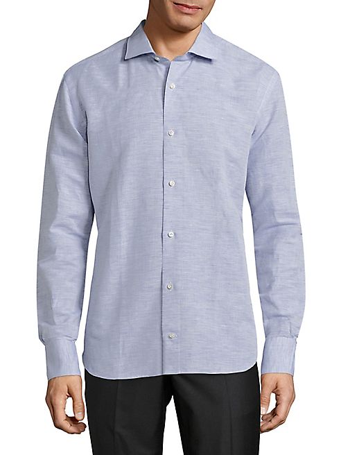 Eleventy - Long Sleeve Heathered Shirt