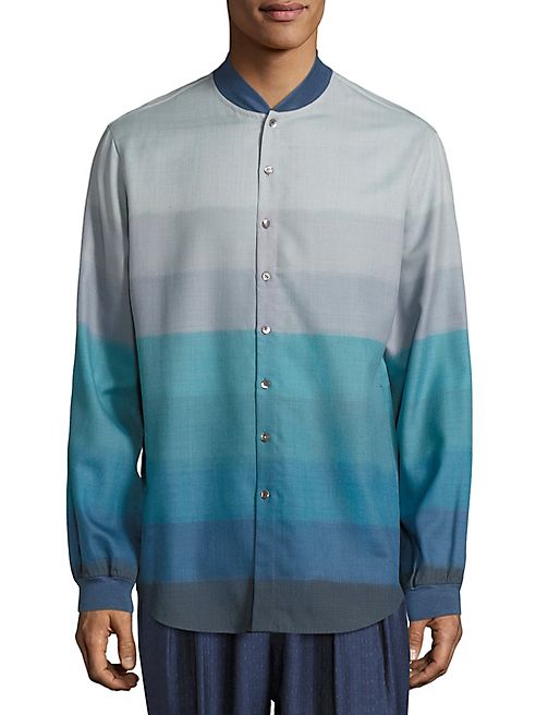 SUKET DHIR - The Horizontal Ombre Ikat Shirt