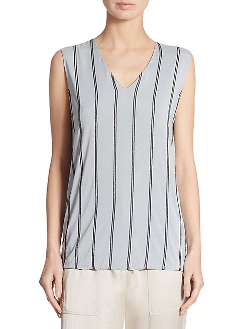 Brunello Cucinelli - Silk V-Neck Top