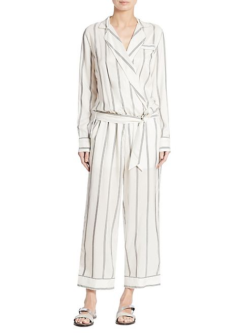 Brunello Cucinelli - Silk Striped Jumpsuit