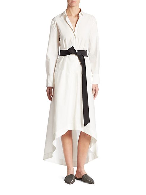 Brunello Cucinelli - Belted Hi-Lo Dress