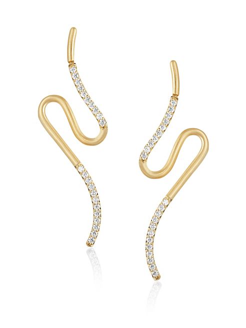 Carelle - Brushstroke Diamond & 18K Yellow Gold N° 52 Earrings