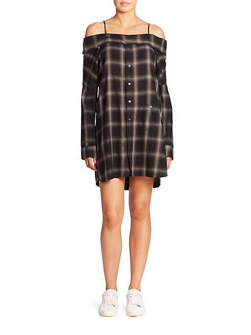 R13 - Plaid Slip Shirtdress