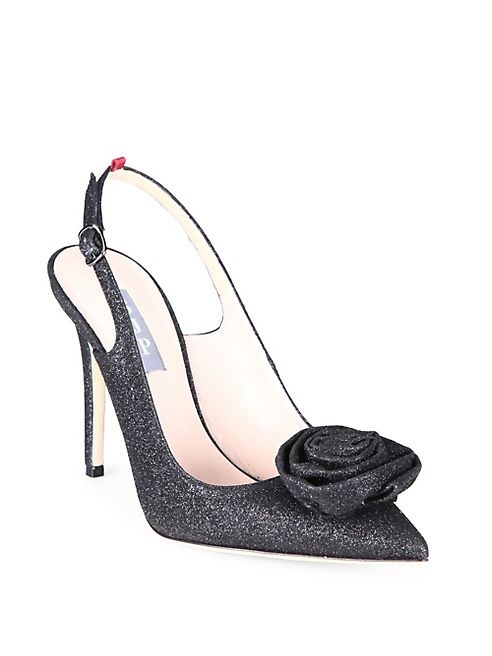 SJP by Sarah Jessica Parker - Contessa Flower Glitter Slingback Pumps