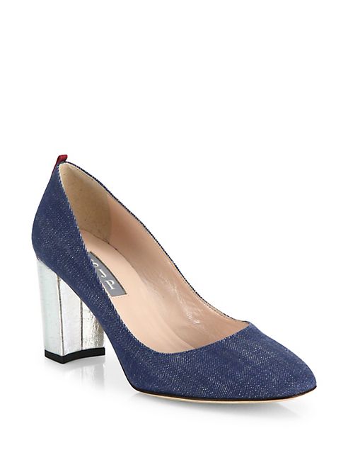 SJP by Sarah Jessica Parker - Prosper Metal-Heel Denim Pumps